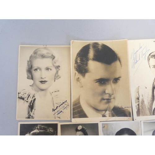 402 - Large collection of signed 1930s-1950s celebrity photographs with personalities to include Valerie H... 