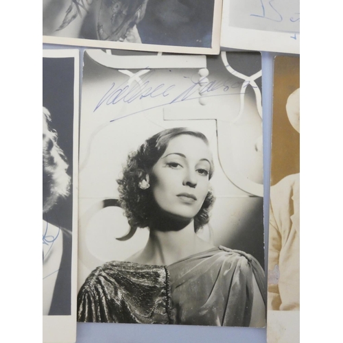 402 - Large collection of signed 1930s-1950s celebrity photographs with personalities to include Valerie H... 