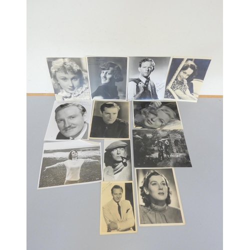 403 - Group of 1930s-1950s signed celebrity promotional sepia photographs with personalities to inlcude Ro... 