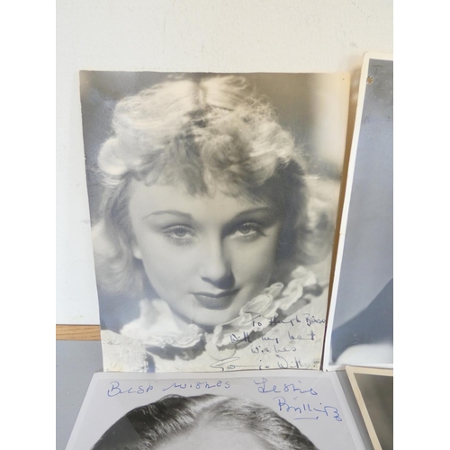 403 - Group of 1930s-1950s signed celebrity promotional sepia photographs with personalities to inlcude Ro... 