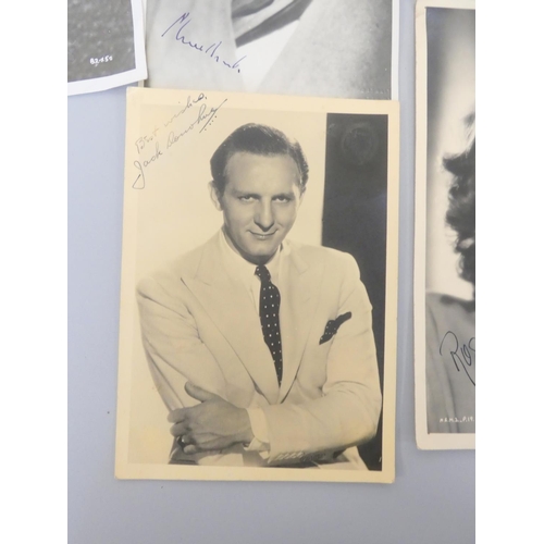 403 - Group of 1930s-1950s signed celebrity promotional sepia photographs with personalities to inlcude Ro... 