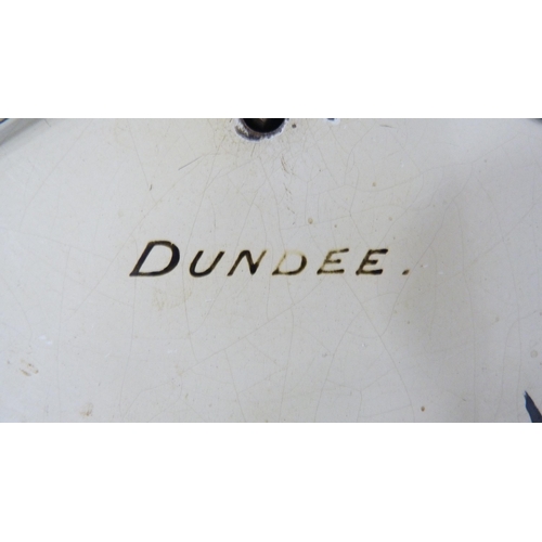 194 - George Scott of Dundee19th century Scottish mahogany single fusée drop dial wall clock, the named di... 