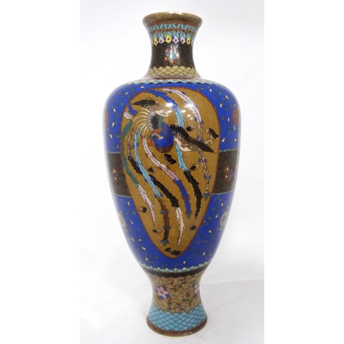 277 - Pair of Japanese cloisonné baluster vases (Meiji period, 1868 - 1912) decorated with mythical subjec... 