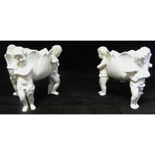 245 - In the Manner of MintonGroup of 19th century blanc de chine porcelain figures to include figures of ... 