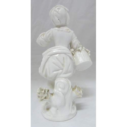 245 - In the Manner of MintonGroup of 19th century blanc de chine porcelain figures to include figures of ... 