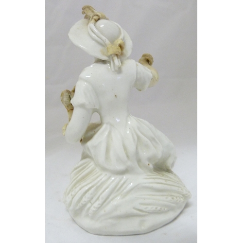 245 - In the Manner of MintonGroup of 19th century blanc de chine porcelain figures to include figures of ... 