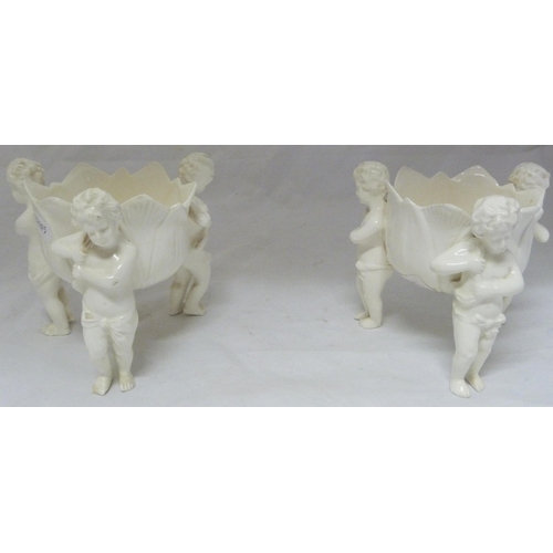 245 - In the Manner of MintonGroup of 19th century blanc de chine porcelain figures to include figures of ... 