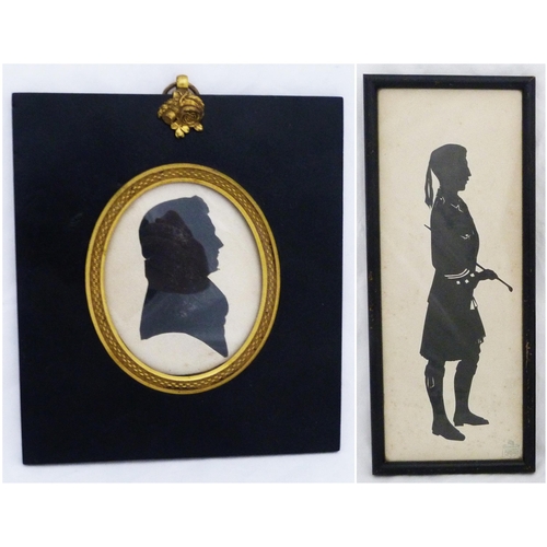 320 - Attributed to William James Hubard (1807-1862) Regency cut silhouette portrait depicting James Smith... 