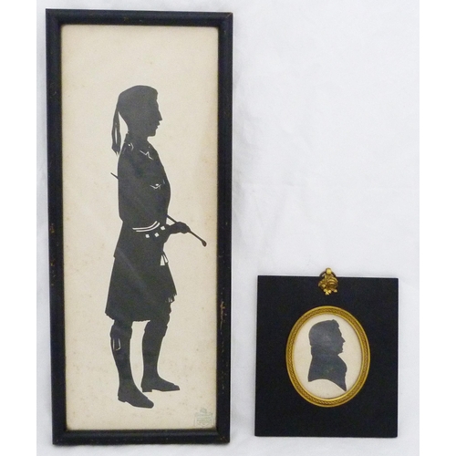 320 - Attributed to William James Hubard (1807-1862) Regency cut silhouette portrait depicting James Smith... 