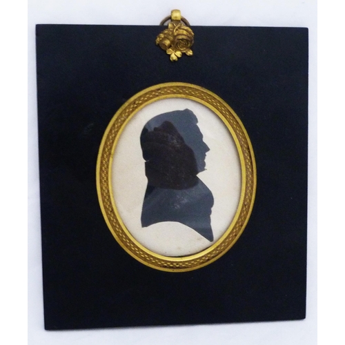 320 - Attributed to William James Hubard (1807-1862) Regency cut silhouette portrait depicting James Smith... 