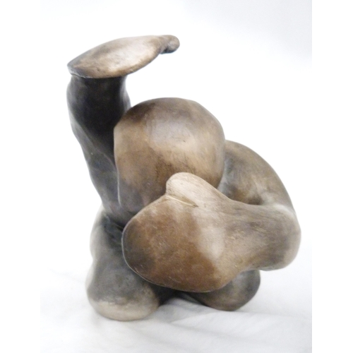 379 - Pam Thomas (English, Contemporary)'Hiding'Abstract nude smoke-fired ceramic sculpture, 20cm high.... 