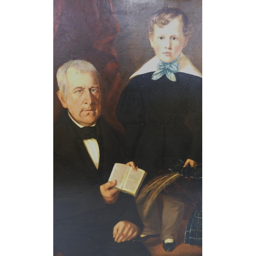 354 - G. McGilvray (Scottish, 19th Century)Portrait of George Scott of Dundee, with grandson, the grandson... 