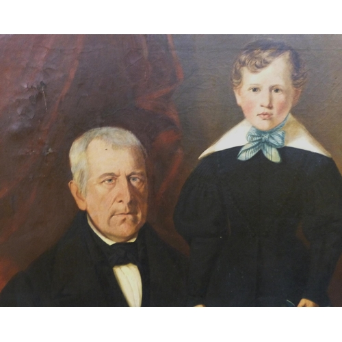 354 - G. McGilvray (Scottish, 19th Century)Portrait of George Scott of Dundee, with grandson, the grandson... 