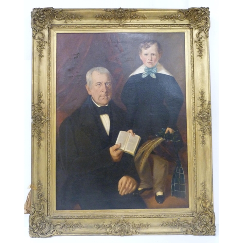 354 - G. McGilvray (Scottish, 19th Century)Portrait of George Scott of Dundee, with grandson, the grandson... 