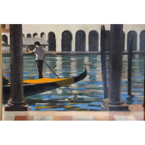 402 - ROBERT MORGAN, Venice 1993, oil painting on canvas, signed and dated '93 lower right, 29cm x 38cm, f... 