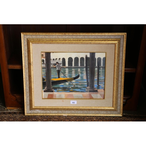 402 - ROBERT MORGAN, Venice 1993, oil painting on canvas, signed and dated '93 lower right, 29cm x 38cm, f... 