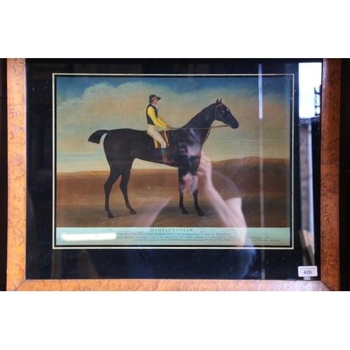 426 - After JOHN SARTORIUS, print of a race horse and jockey 'Hambletonian', published by Laurie and Whitt... 