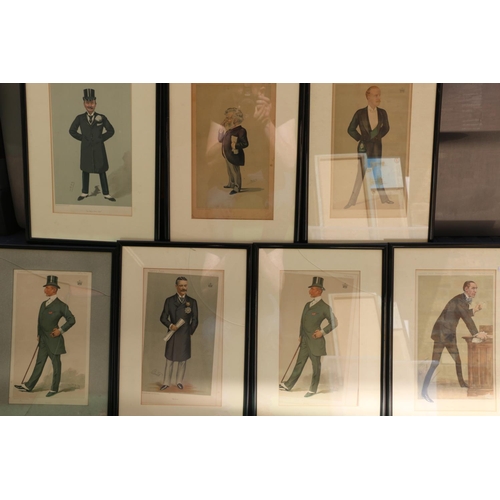 431 - Vanity Fair, seven framed prints to include Lord Wenlock, Arnold Allan Cecil Keppel 8th Earl of Albe... 