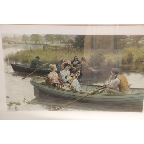 449 - After WALTER DENDY SADLER, The Dower, print, another pencil signed, 38cm x 50cm, frame 84cm x 94cm, ... 