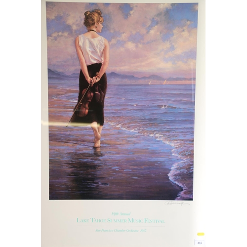 462 - WOLFE, Fifth Annual Lake Tahoe Summer Music Festival 1987 poster, San Francisco Chamber Orchestra, p... 