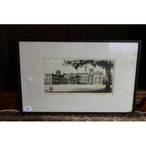 467 - WILFRED CRAWFORD APPLEBY (Scottish 1889-1954), George Watsons College Edinburgh, etching, pencil sig... 