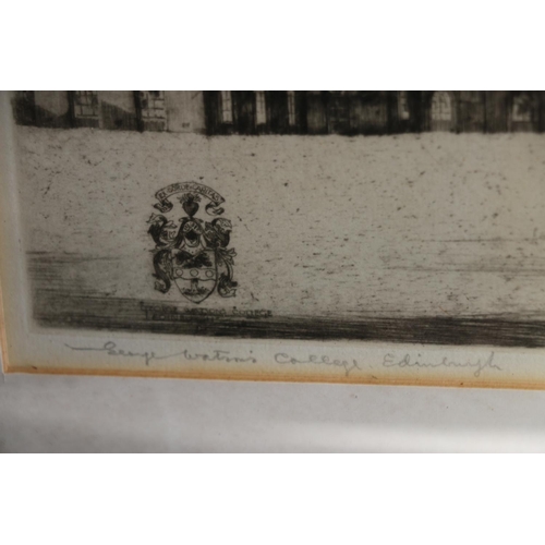 467 - WILFRED CRAWFORD APPLEBY (Scottish 1889-1954), George Watsons College Edinburgh, etching, pencil sig... 