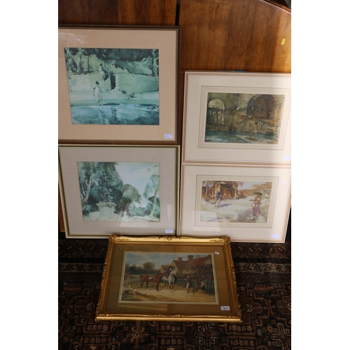 471 - After SIR WILLIAM RUSSELL FLINT, four framed prints and another. (5)