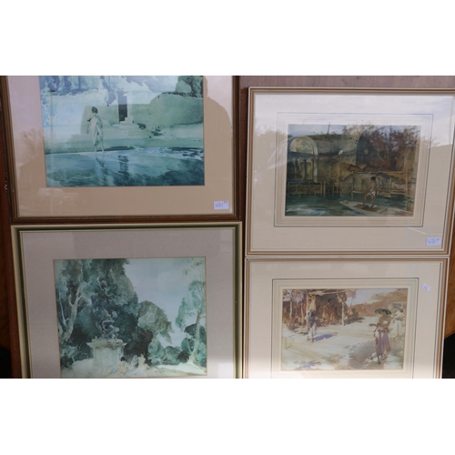 471 - After SIR WILLIAM RUSSELL FLINT, four framed prints and another. (5)