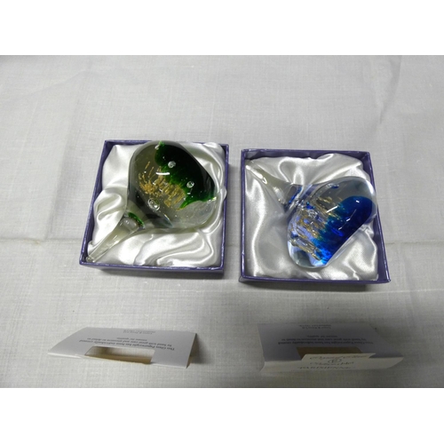 101 - Two handmade paperweights by Crystal Clear, include Parisienne, Versailles.