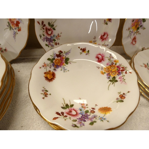 66 - Royal Crown Derby, tea and dinner service to include Derby Posies pattern.