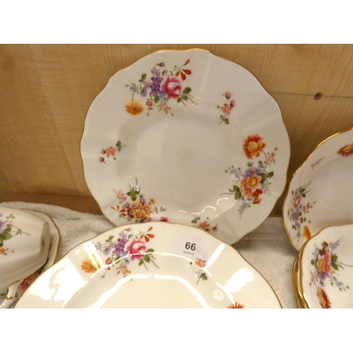 66 - Royal Crown Derby, tea and dinner service to include Derby Posies pattern.