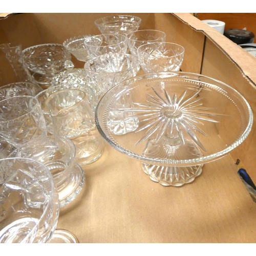 67 - Box of various crystal glassware.