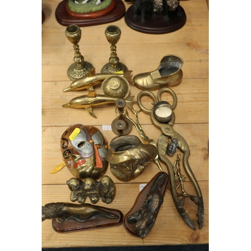 111 - Small brassware items to animal models, etc.