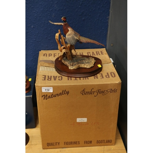 112 - Border Fine Arts model of a pheasant rising with original box.