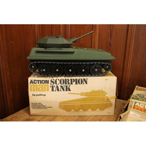 119 - Action Man Scorpion tank in original box.