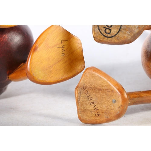 160 - Four treen models of ducks, largest 29cm.