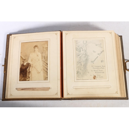 161 - Partially filled Victorian photograph album.