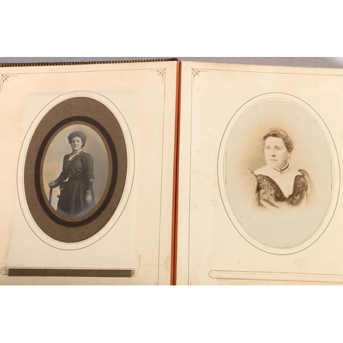 161 - Partially filled Victorian photograph album.