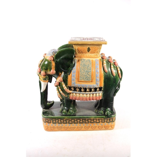 190 - Chinese pottery jardinière in the form of an Indian elephant, 51cm high.