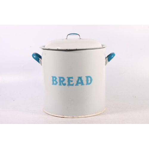 202 - Vintage enamel bread bin.