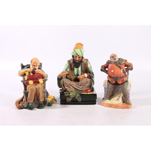 210 - Three Royal Doulton figurines to include Falstaff, The Toy Maker and Cobbler.