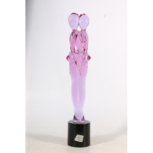 29 - Murano Art Glass sculpture of a couple, signed to base, 45cm high.