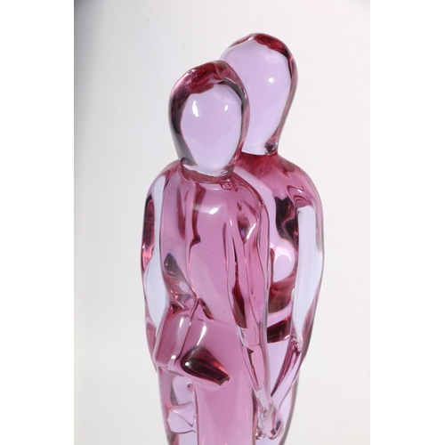 29 - Murano Art Glass sculpture of a couple, signed to base, 45cm high.