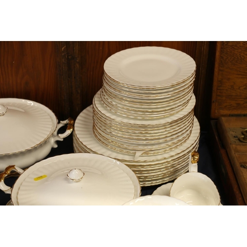 32 - Royal Albert Val d'Or part dinner set to include tureens, etc.