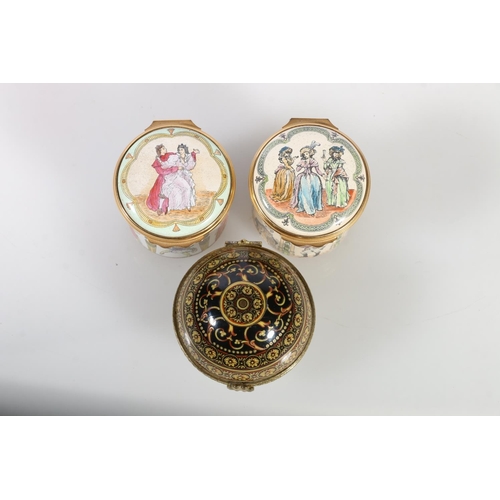 62 - Two limited edition Halcyon Days Enamels trinket boxes to include Metropolitan Opera un Ballo in Mas... 