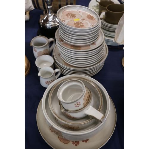 63 - Denby Gypsy part dinner service to include dinner plates, tureens, side plates, bowls, jugs, etc.