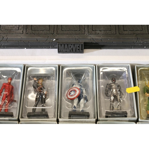 70 - Ten Eaglemoss Marvel Comic models with stand.