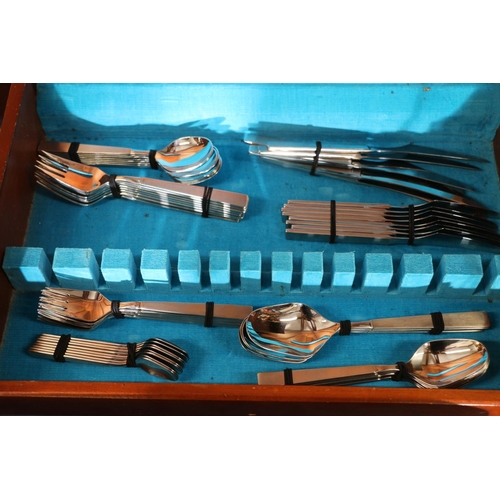 8 - Retro Arthur Price stainless steel canteen of cutlery. 