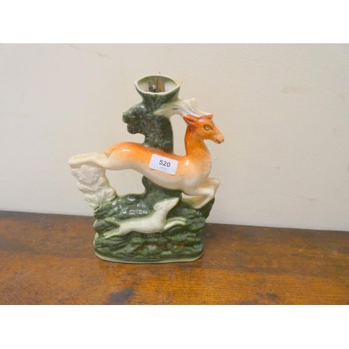 154 - Prancing deer pottery figure.