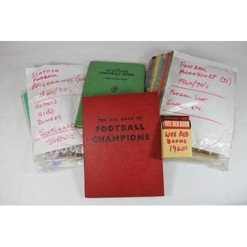 255 - Football books, 1970s Scottish football programmes, football magazines, etc.